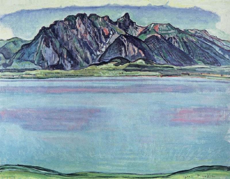 Ferdinand Hodler lake thun and the stockhorn mountains Sweden oil painting art